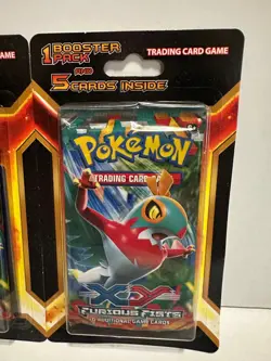 Pokemon Furious Fists Booster Blister Pack Lot Of 2 Boosters And 5 Cards NEW - Image 3