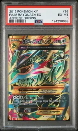 Pokemon M Rayquaza EX XY Ancient Origins Full Art #98 PSA 6 graded card - Image 1