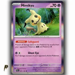 Pokemon Paldean Fates Mimikyu 097/193 Holo Rare Card NM - Image 1