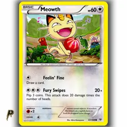 Pokemon XY Roaring Skies Meowth 67/108 Non Holo Common Card NM - Image 1