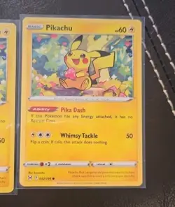 Pokemon Pikachu 052/196 Swsh11: Lost Origin Common Basic Card 60HP Whimsy Tackle - Image 1