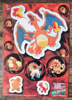 Bandai Pokemon card Sticker Jumbo Carddass 1998 Charizard - Image 1