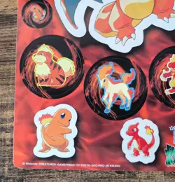 Bandai Pokemon card Sticker Jumbo Carddass 1998 Charizard - Image 5