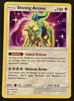 Shining Arceus 57/73 - Shiny Holo Rare - Pokemon Shining Legends - NM - Image 1