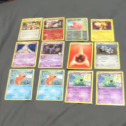 Pokemon TCG 12-Card Mixed Lot Steam Siege/Black & White Magikarp Fire Energy - Image 1