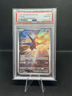 2024 Pokemon Latios 203/191 Illustration Rare SSP EN - PSA 10 - Image 1