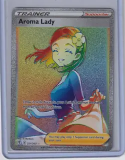 Aroma Lady (Secret) 221/203 UR SWSH07 Evolving Skies Pokemon TCG English Card NM - Image 1