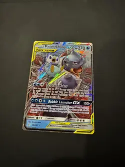 Pokemon TCG Blastoise & Piplup GX Tag Team Sun Moon: Cosmic Eclipse Card 38/236 - Image 1
