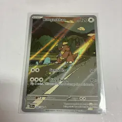 POKEMON DESTINED RIVALS IR KANGASKHAN ILLUSTRATION RARE FULL ART 204/182 - Image 3