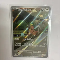 POKEMON DESTINED RIVALS IR KANGASKHAN ILLUSTRATION RARE FULL ART 204/182 - Image 4