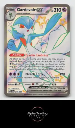 Gardevoir ex 217/091 Shiny Ultra Rare Paldean Fates Pokemon Holo Near Mint - Image 1