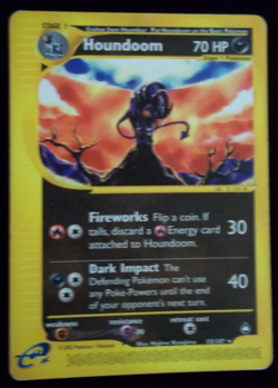 Houndoom 15/147 Aquapolis 2002 Rare Regular 70 HP English Pokemon TCG - Image 1