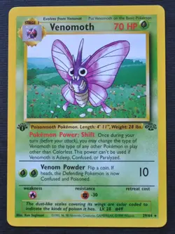 Venomoth #29 / 64 1st Edition Jungle - NM - Pokemon 1999 - Image 1