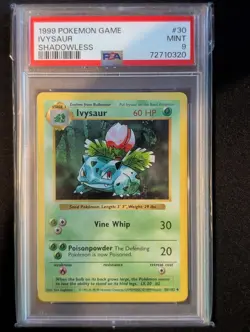 Pokemon TCG Ivysaur 30/102 Base Set PSA 9 - Image 1
