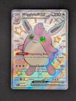 Pokemon TCG Wigglytuff ex 222/091 Paldean Fates - Image 1