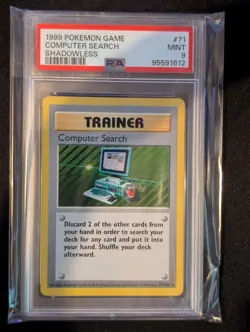 Pokemon TCG Computer Search 71/102 Base Set Shadowless PSA 9 - Image 1