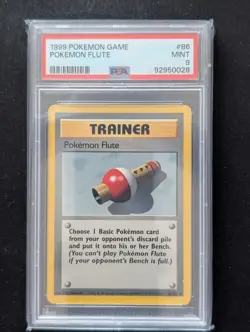 Pokemon TCG Pokemon Flute 86/102 Base Set PSA 9 - Image 1