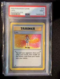 Pokemon TCG Lass 75/102 Base Set Shadowless PSA 9 - Image 1
