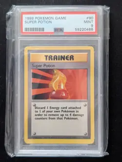 Pokemon TCG Super Potion 90/102 Base Set PSA 9 - Image 1