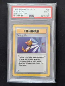 Pokemon TCG Scoop Up 78/102 Base Set Shadowless PSA 9 - Image 1