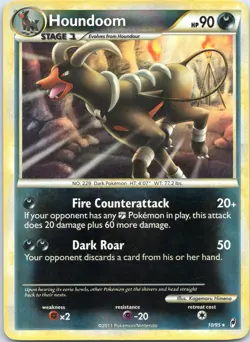 Pokemon TCG Houndoom 10/95 Call of Legends Reverse Holo - Image 1