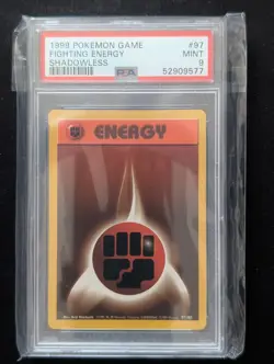 Pokemon TCG Fighting Energy 97/102 Base Set Shadowless PSA 9 - Image 1