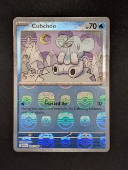 Pokemon TCG Cubchoo 025/086 Black Bolt Master Ball - Image 1