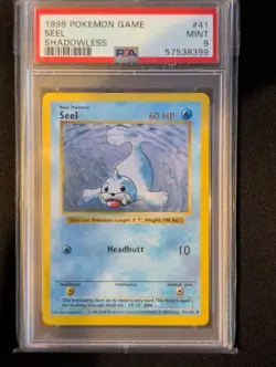 Pokemon TCG Seel 41/102 Base Set Shadowless PSA 9 - Image 1