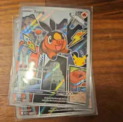 Pokemon Mega Evolution Black Star Promo MEP 050: Tepig 30th Anniversary NM - Image 1