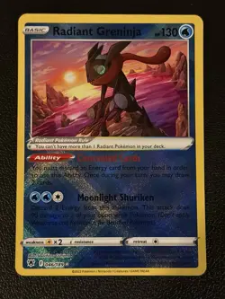 Radiant Greninja 046/189 Radiant Rare Astral Radiance Pokemon Holo NM/M - Image 1