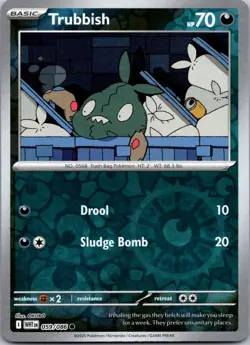 Trubbish 059/086 White Flare Pokemon TCG Reverse Holo C NM - Image 1