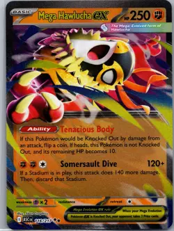 Mega Hawlucha ex 116/217 Ascended Heroes Pokemon TCG Holo Double Rare NM - Image 1
