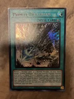 Yugioh! TCG - Primite Drillbeam - Prismatic Secret Rare - MP25-EN115 - Image 1
