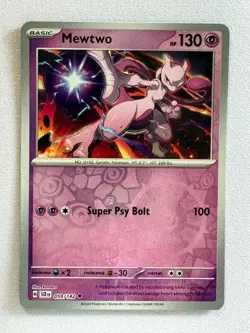 MEWTWO 59/142 UNCOMMON STELLAR CROWN POKEMON REVERSE HOLO NM - Image 1