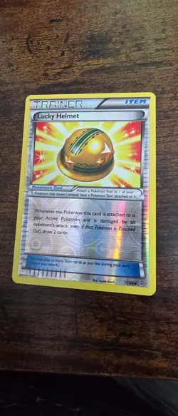 Lucky Helmet 77/98 Uncommon Ancient Origins Pokemon Reverse Holo Lightly Played - Image 1