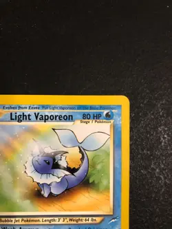 Light Vaporeon 52/105 - Pokemon Neo Destiny Unlimited Vintage - WOTC - LP - Image 3