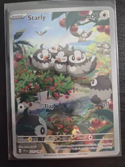 Pokemon Starly Illustration Rare IR Full Art Holo 221/198 Scarlet & Violet - Image 1