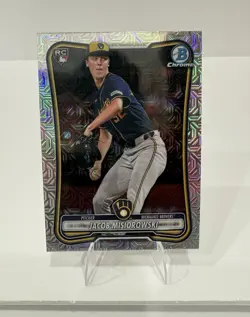 Topps 2026 Bowman Draft Chrome Jacob Misiorowski RC Brewers #BDC-132 Mojo - Image 1