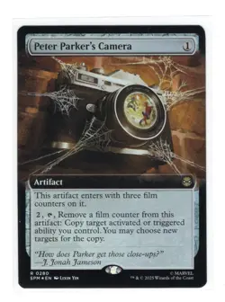 Peter Parker's Camera | Extended Art FOIL | NM | MTG | 0280 | Rare | SPM - Image 1