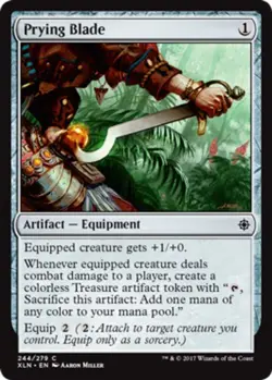 1x Prying Blade - Foil MTG - Ixalan - Moderate Play - Image 1