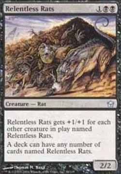 1x Relentless Rats Moderate Play MTG Magic - Kid Icarus - - Image 1