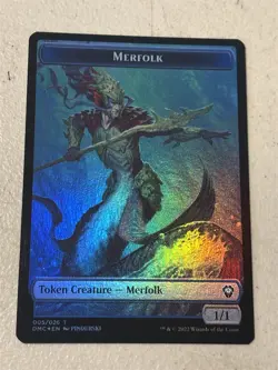 mtg foil token Bird // Merfolk, 002//005, Dominaria United, unplayed - Image 1