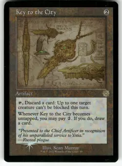 Key to the City (FOIL + Schematic) 90 The Brothers' War: Retro Frame MTG NM - Image 1
