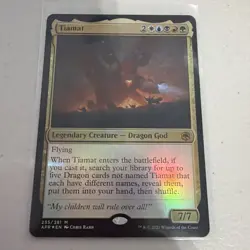 MTG Tiamat Foil 235/381 Battle For Baldur’s Gate NM - Image 1