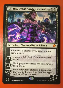 MTG: LILIANA DREADHORDE GENERAL, 0176, MYTHIC , REGULAR FINISH, FDN, NM - Image 1