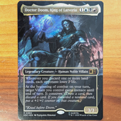 Doctor Doom, King of Latveria - Borderless SURGE Foil - MSC 0880 - Marvel MTG - Image 1