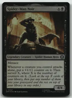 Spider-Man Noir FOIL U Marvel's Spider-Man 67 NM - Image 1