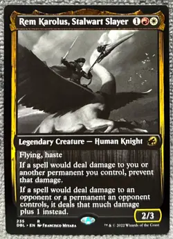 Rem Karolus, Stalwart Slayer 1x Innistrad: Double Feature 235 Rare NM MTG - Image 1