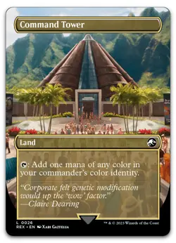 Command Tower (Borderless) #26 (NM) Jurassic World REX Magic MTG - Image 1