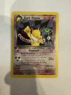 Dark Hypno Holo Pokemon Card 1st Edition Team Rocket 9/82 Ungraded Raw - Image 1